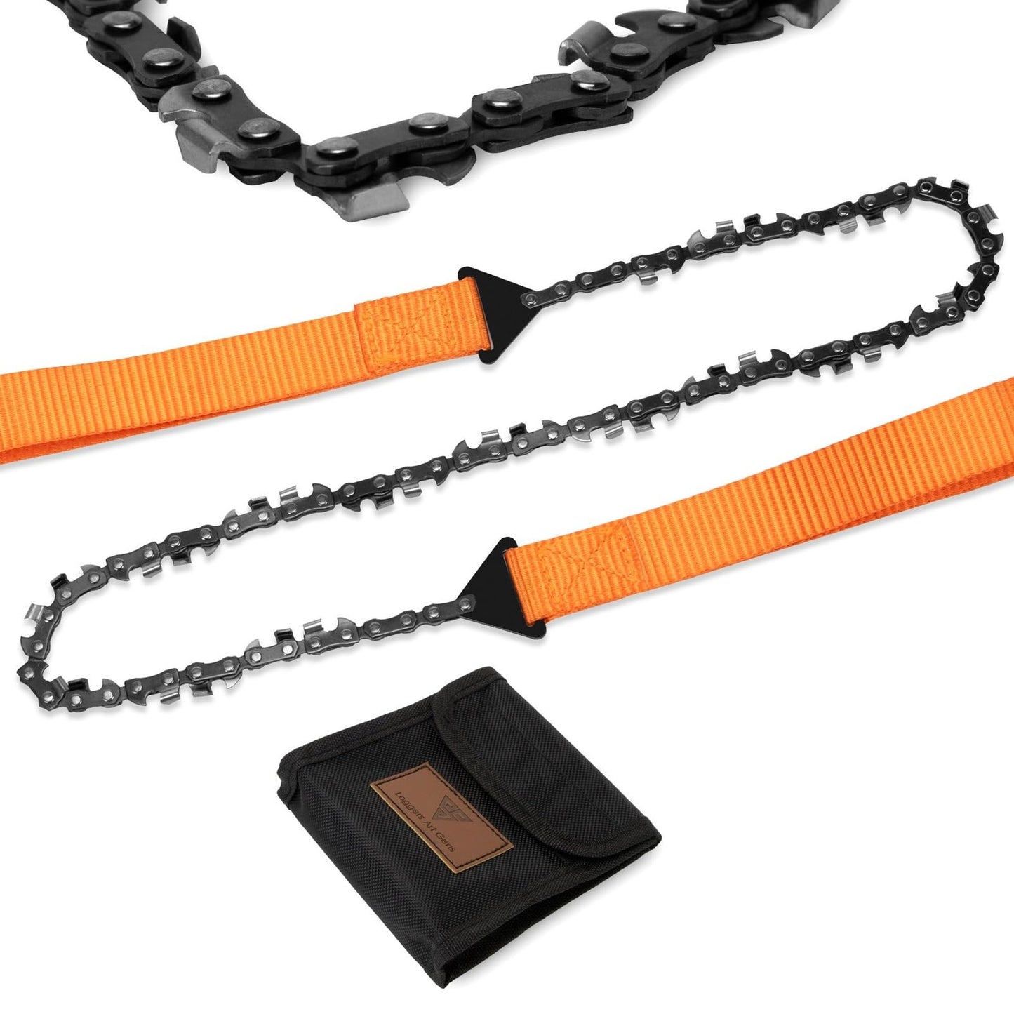 Compact Dual-Sided Pocket Chain Saw with Fast Cutting Blade for Outdoor Survival