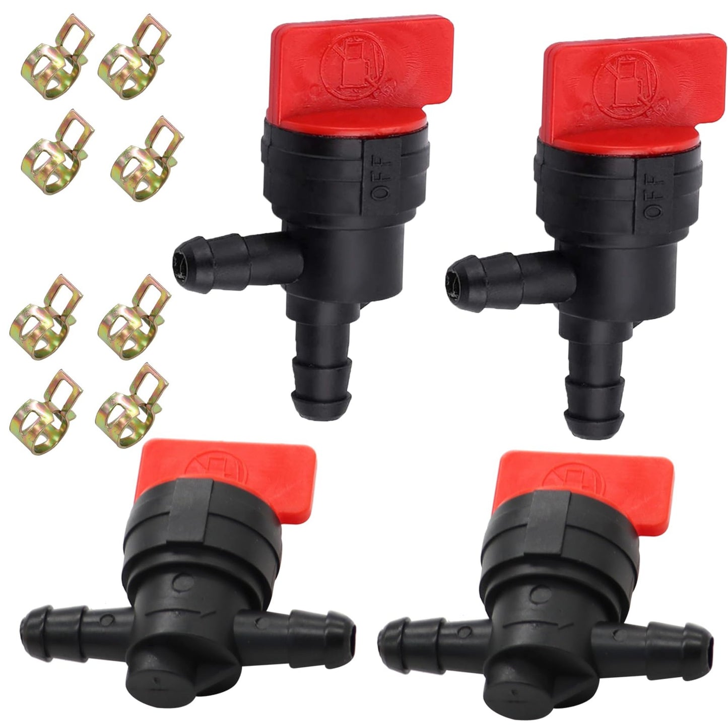 Right Angle Cut Off Valve for Briggs Stratton Gas Engines with Clamps
