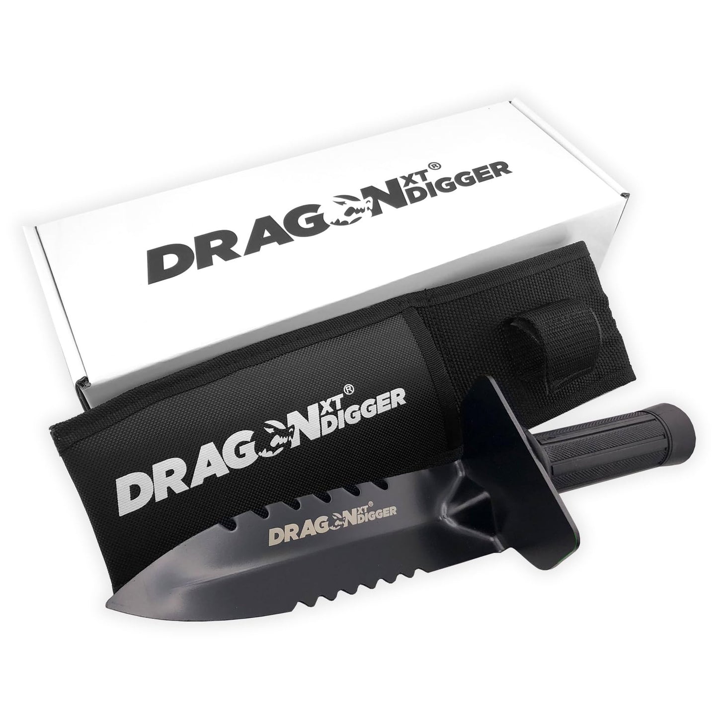 DragonXT Heavy Duty Metal Detecting Shovel with Double Serrated Edge
