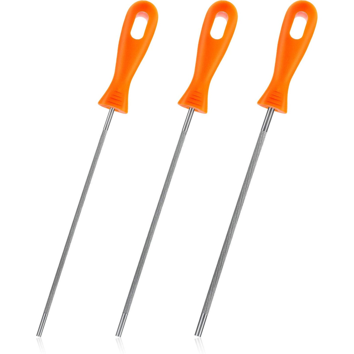 Chainsaw Chain Sharpening File Set with Ergonomic Plastic Handle