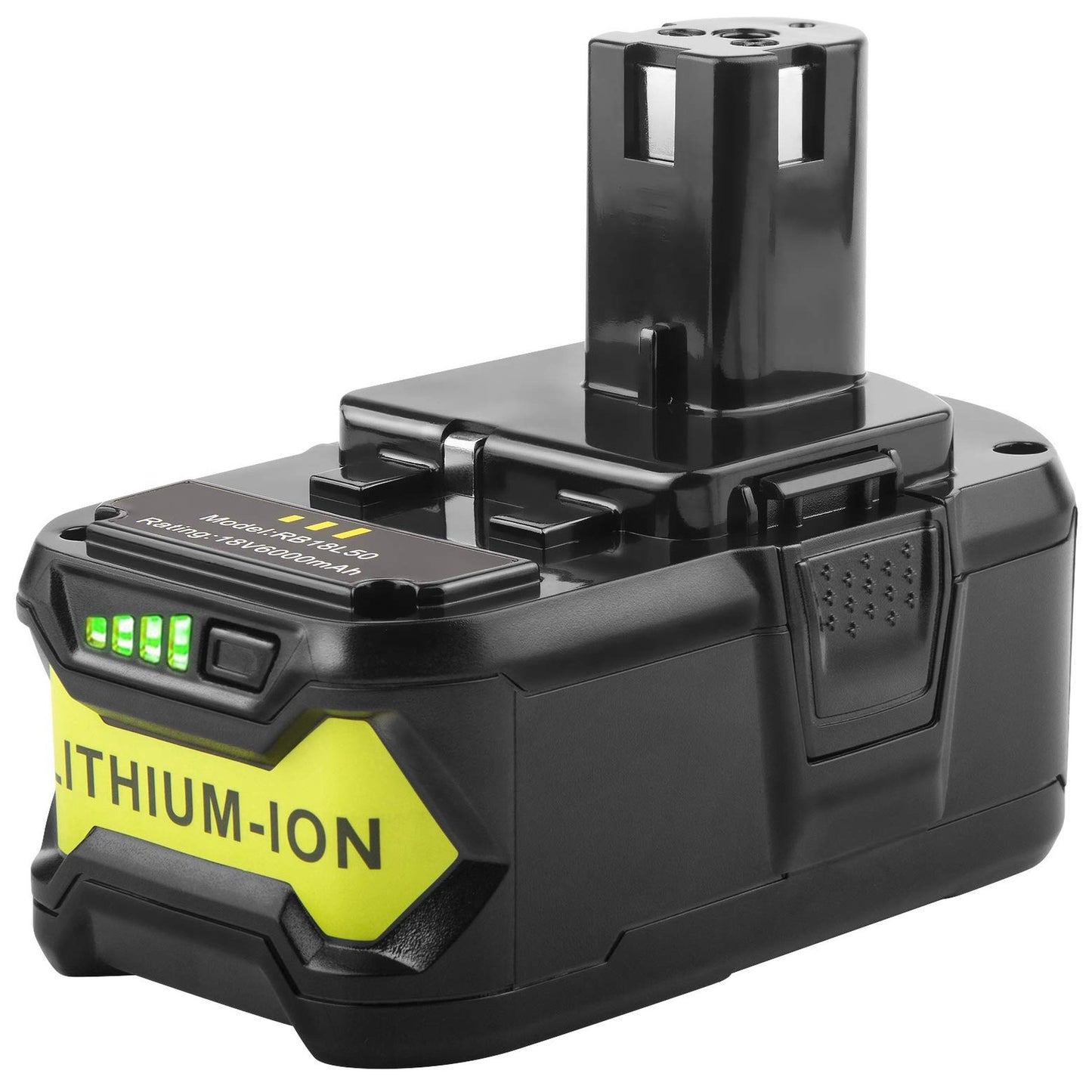High-Capacity 18V Lithium Battery for Ryobi Cordless Tools with LED Indicator