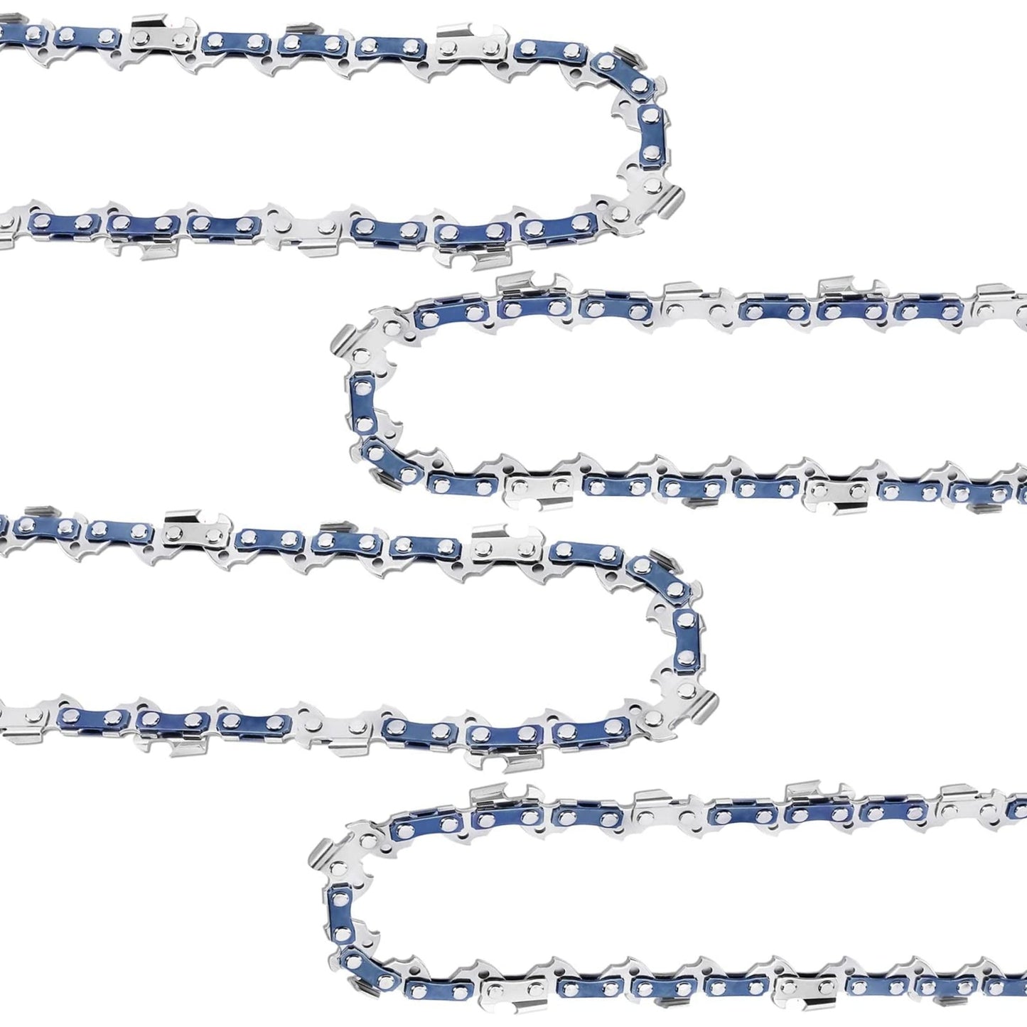 14-Inch Chainsaw Chain Set, 52 Drive Links, 3/8" LP Pitch, Compatible with Major Brands