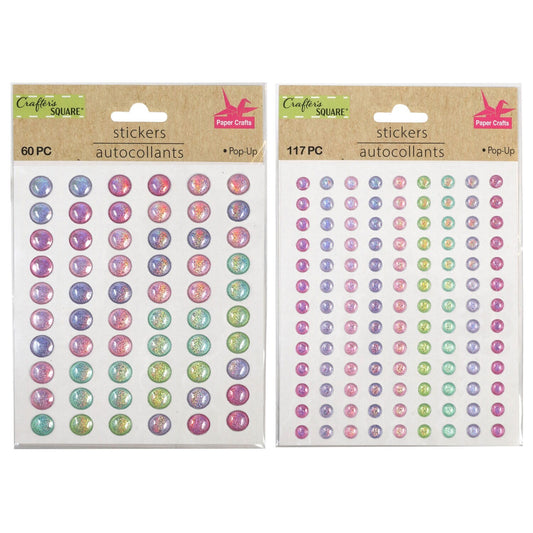 Crafter's Square Colorful Pop Up Stickers (Pack of 36)