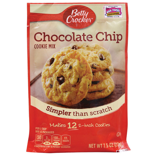 Betty Crocker Chocolate Chip Cookie Mix, 7.5 oz. Packs (Pack of 9)