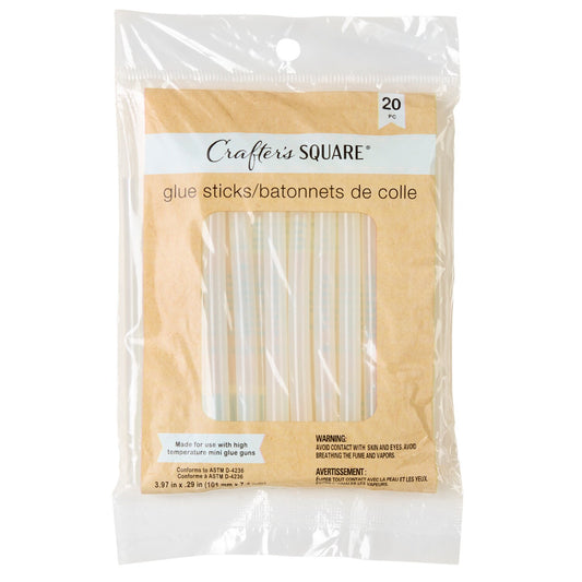 Crafter's Square Mini Hot Glue Sticks, 20-ct. Packs (Pack of 4)