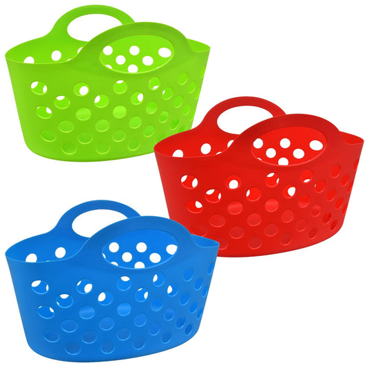 Colorful Plastic Oval Carry Totes (Pack of 48)
