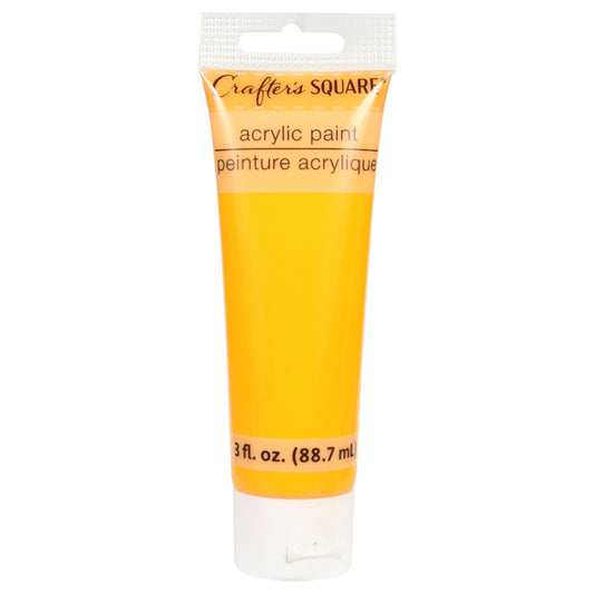 Crafter's Square Acrylic Paint in Vivid Yellow, 1.5-fl.oz. Tubes (Pack of 15)