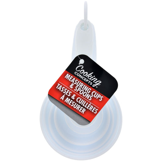 Cooking Concepts White Plastic Measuring Cup & Spoon Sets (Pack of 4)