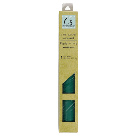 Crafter's Square Green Permanent Vinyl Paper, 48x12-in. (Pack of 24)