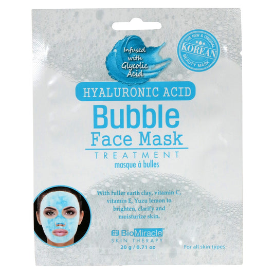 Bio Miracle Hyaluronic Acid Bubble Face Masks, 0.71 oz. (Pack of 18)
