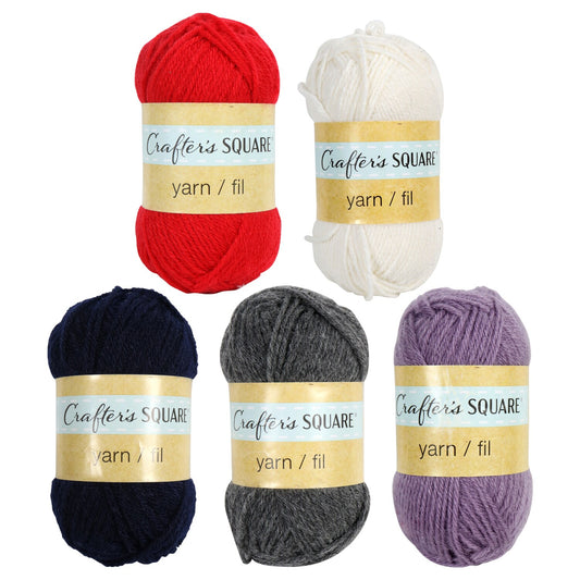 Crafter's Square Acrylic-Polyester Yarn, 132 Yds. (Pack of 24)