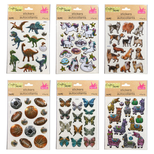 Crafter's Square Metallic Pop-up Stickers (Pack of 36)