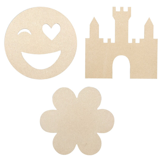 Crafter's Square Wooden DIY Icons (Pack of 24)
