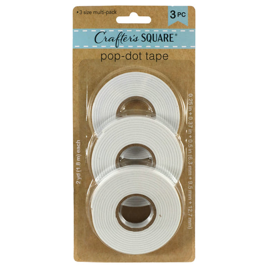 Crafter's Square Pop-Dot Tape, 3-ct. Roll Packs (Pack of 3)