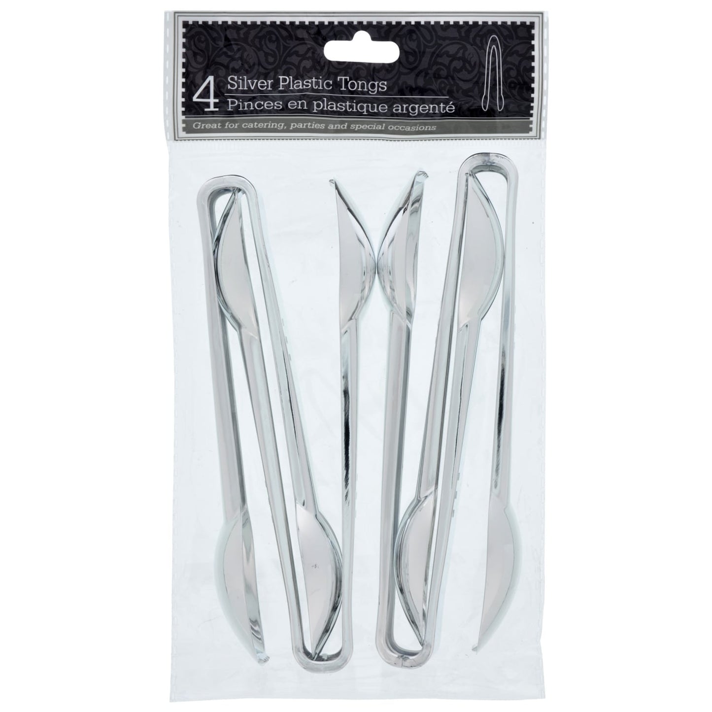 Silver Plastic Serving Tongs, 4-ct. Packs (Pack of 4)