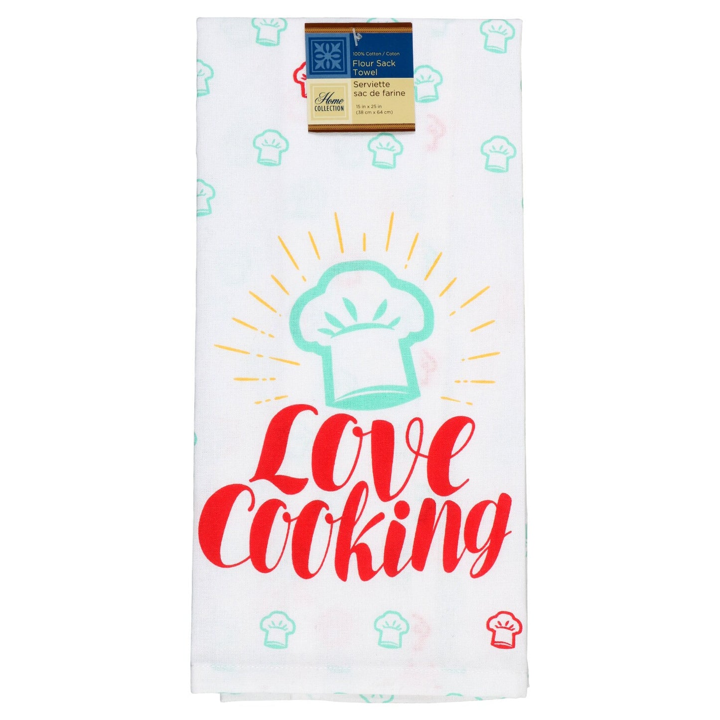 Printed Sentiments Flour Sack Towels, 15x25 in. (Pack of 24)
