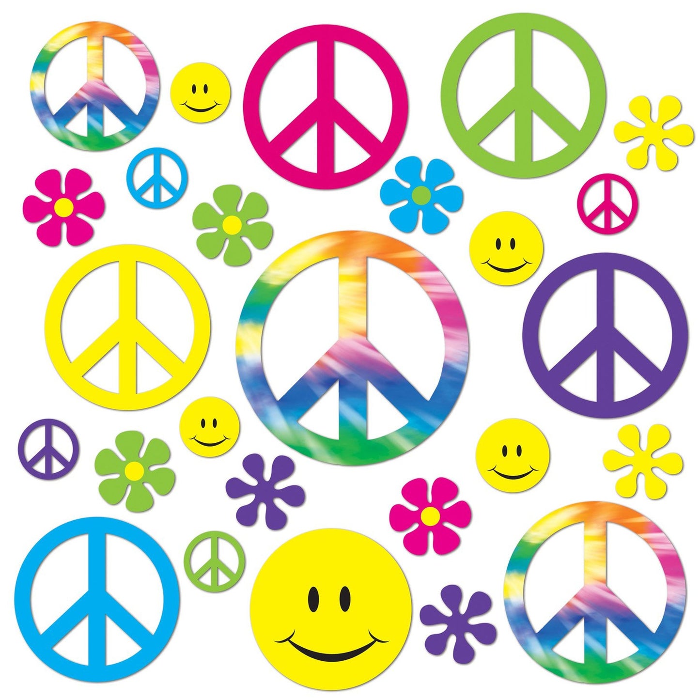 Retro 60's Cutouts Pack of 42 for Party Decor