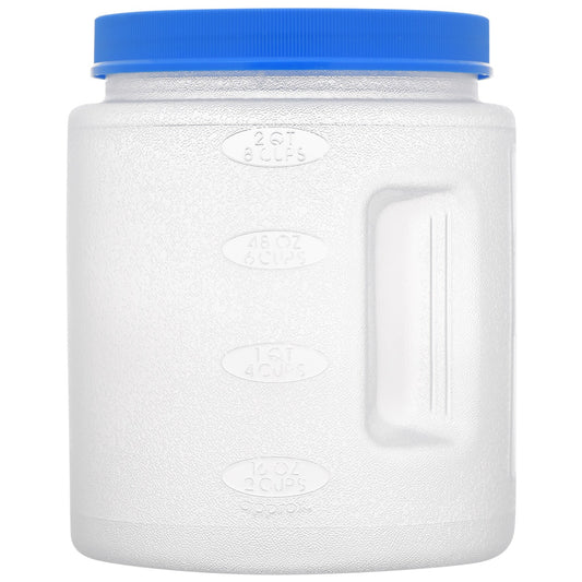 Large Plastic Canisters with Twist-On Lids, 2 Qt. (Pack of 24)
