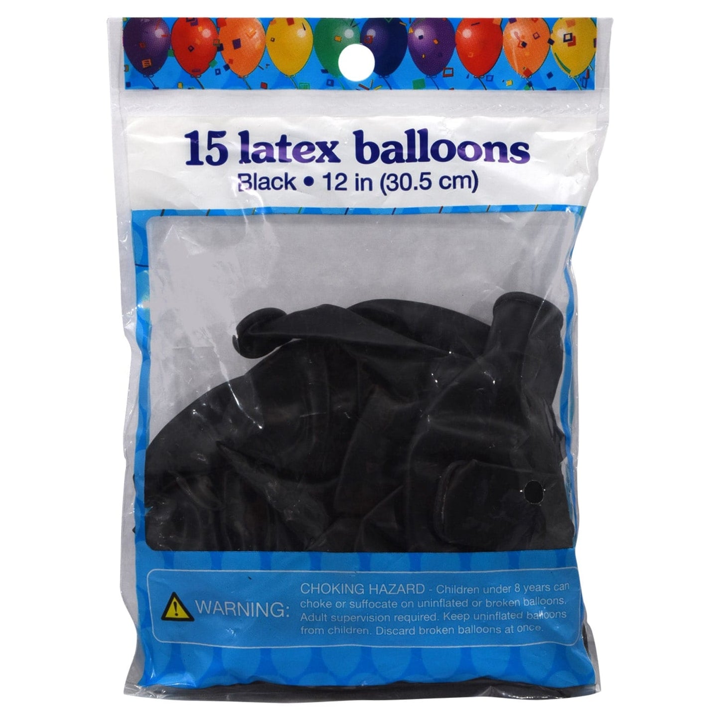 Black Latex Balloons, 15-ct. Packs (Pack of 4)