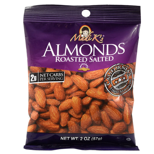 Madi K's Roasted Salted Almonds, 2-oz. Bags (Pack of 36)
