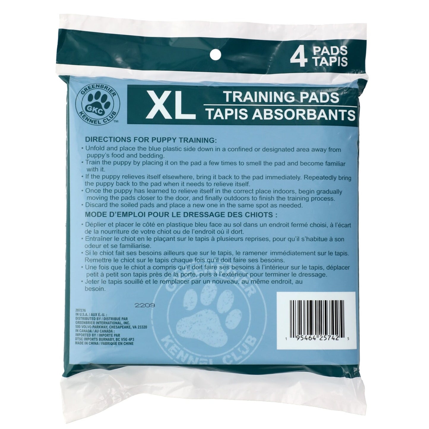 Greenbrier Kennel Club XL Heavy Duty Pet Training Pads, 3-ct. Packs (Pack of 24)