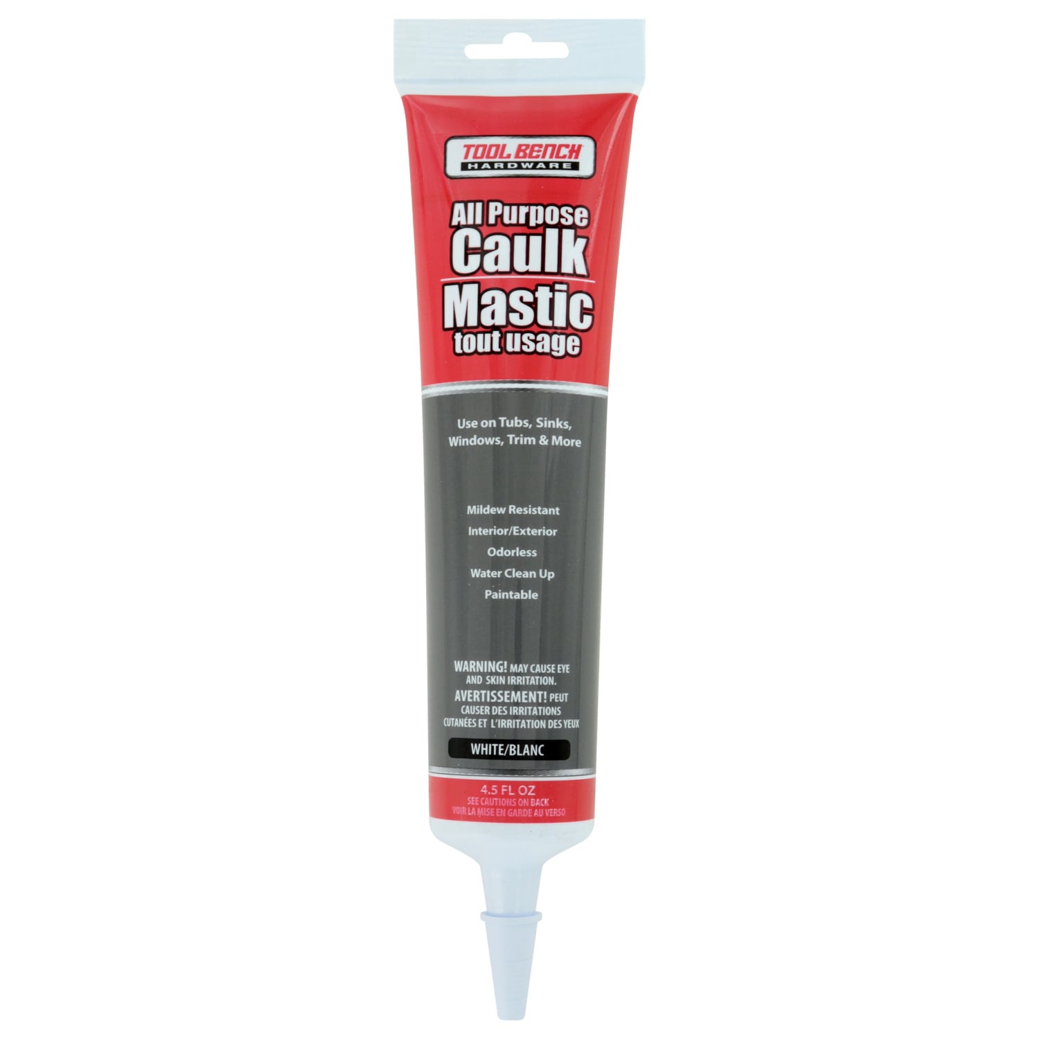 Tool Bench All Purpose White Caulk, 4.5 fl.oz. (Pack of 24)