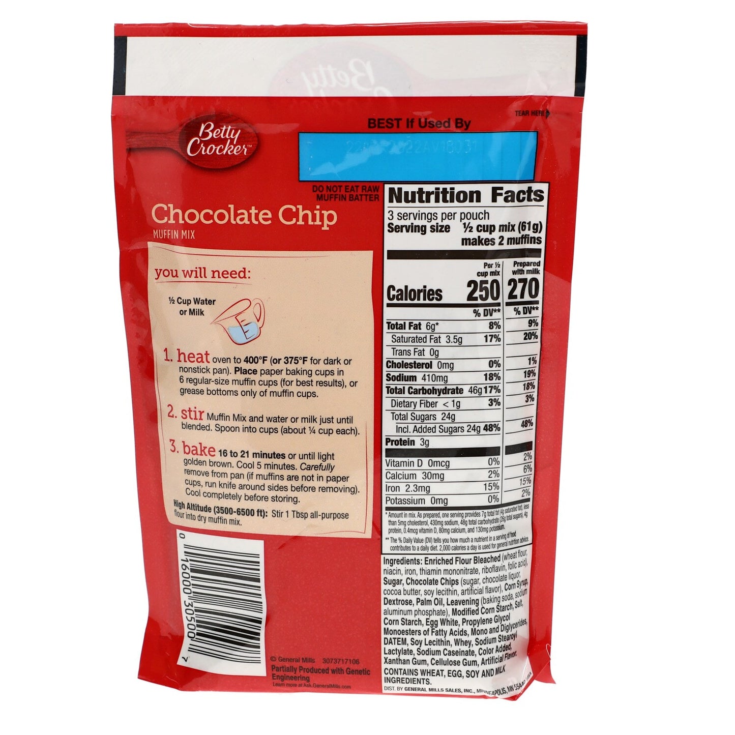 Betty Crocker Chocolate Chip Muffins, 6.5-oz. Packages (Pack of 9)
