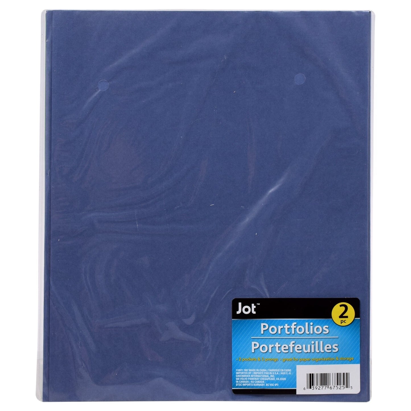 Jot Letter-Size Twin-Pocket Portfolios, 2-ct. Packs (Pack of 36)