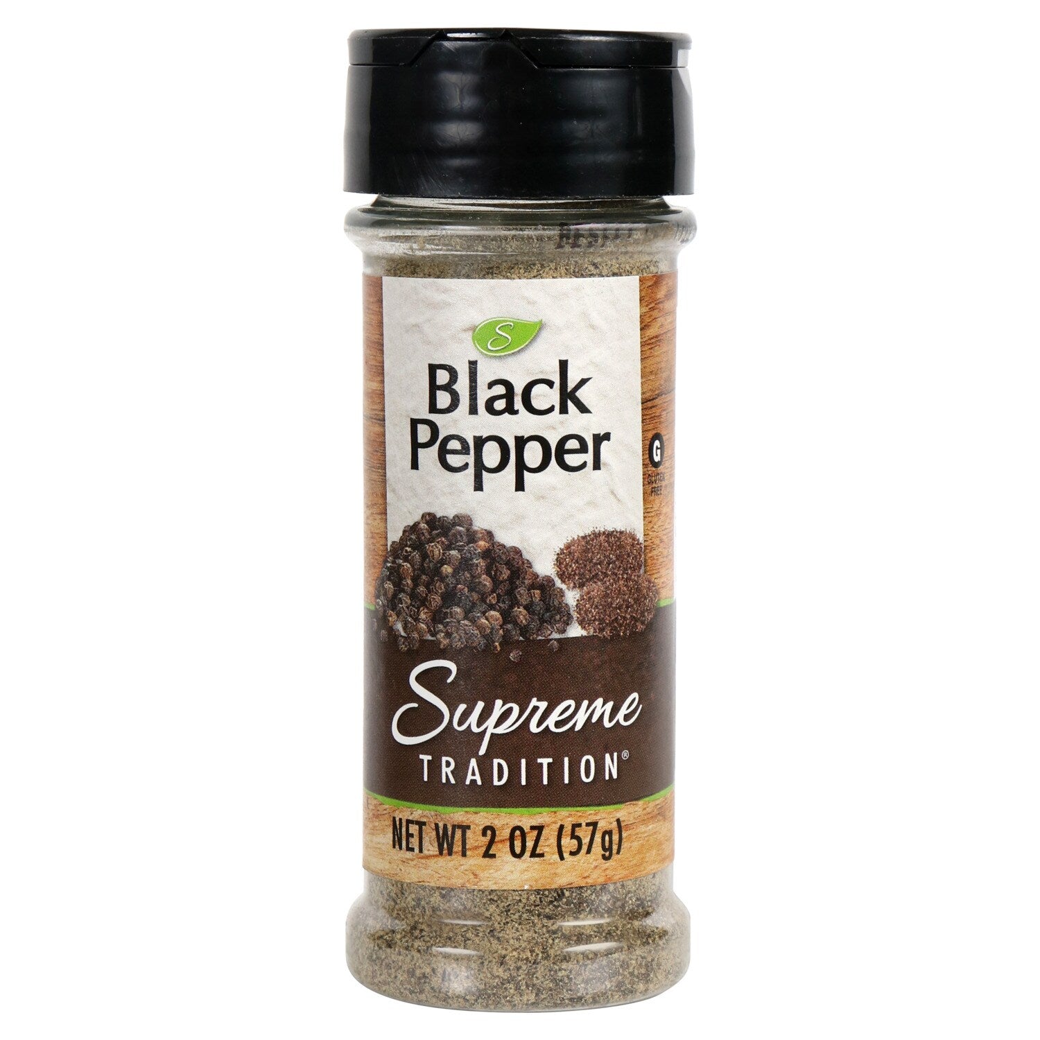 Supreme Tradition Pure Ground Pepper, 2-oz. Containers (Pack of 12)