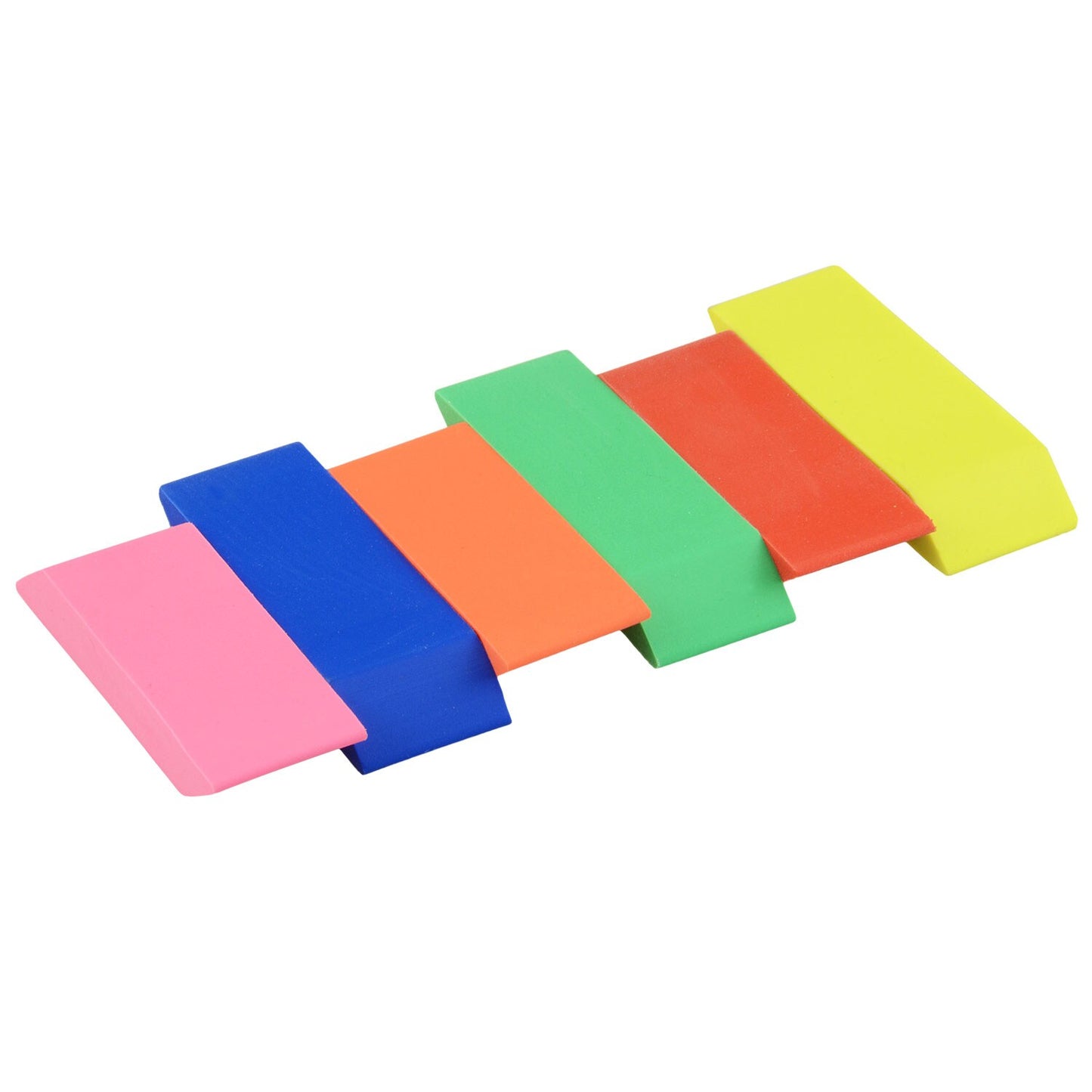 Bright Beveled Neon Erasers, 6-ct. Packs (Pack of 24)