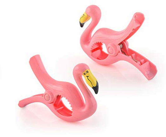 Flamingo Beach Towel Clips 2 Pack