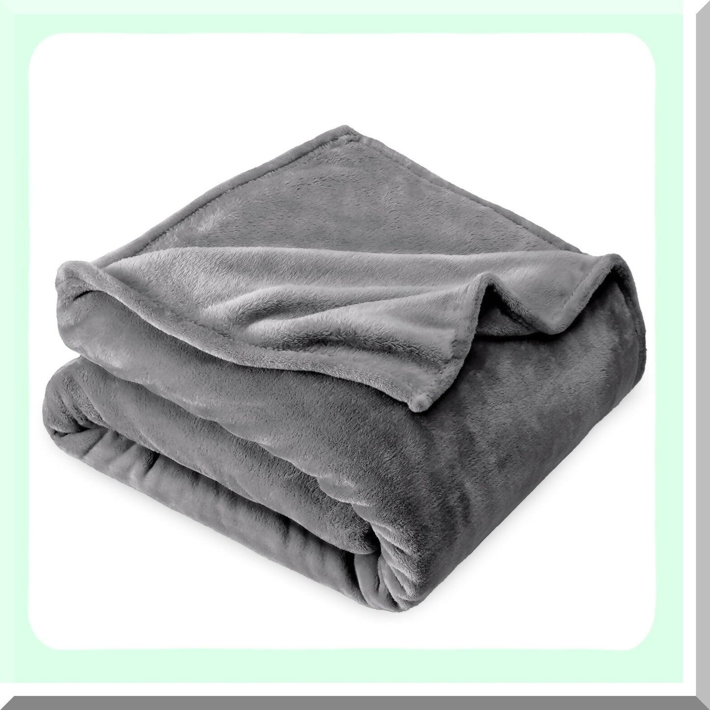 CozyCloud Microplush Fleece Blanket - Ultra Soft, Lightweight, Warm Grey Blanket for Bed, Sofa, Couch, Camping, and Travel (Twin/Twin XL)