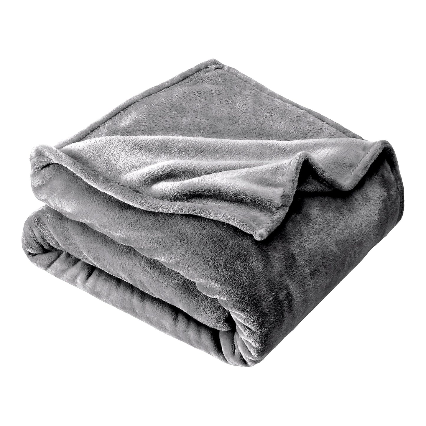 CozyCloud Microplush Fleece Blanket - Ultra Soft, Lightweight, Warm Grey Blanket for Bed, Sofa, Couch, Camping, and Travel (Twin/Twin XL)