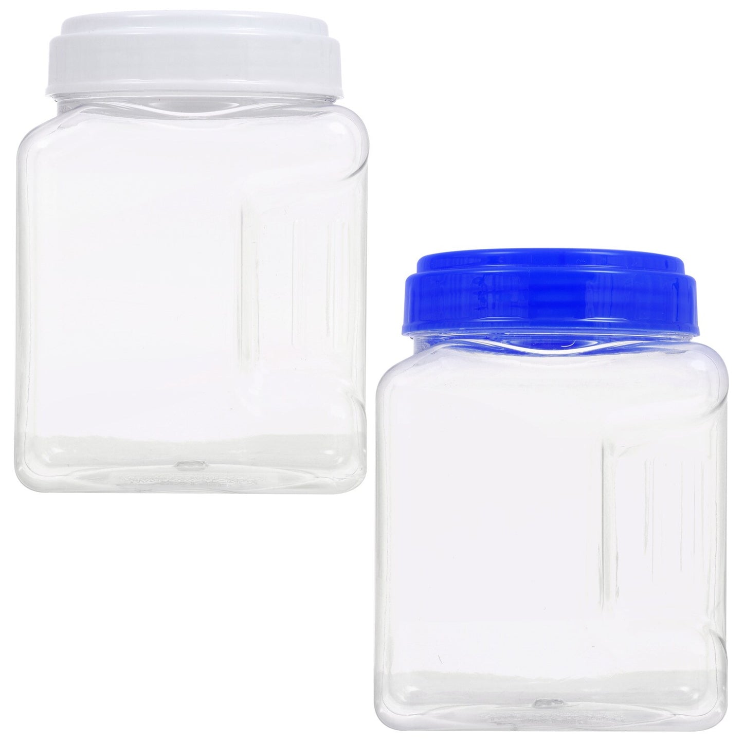 Plastic Containers with Colored Screw-Top Lids, 32 oz (Pack 24)