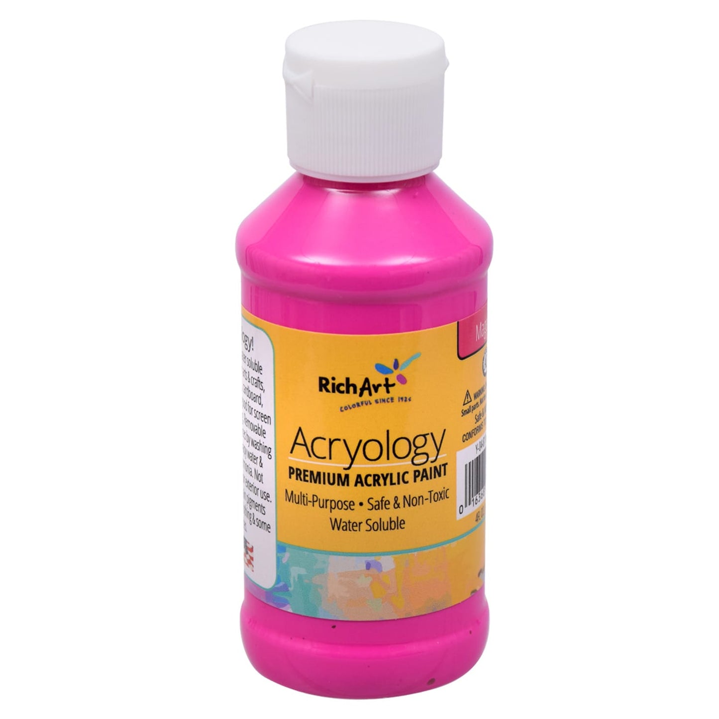 Rich Art Premium Acrylic Magenta Paints, 4-fl.oz. Containers (Pack of 6)