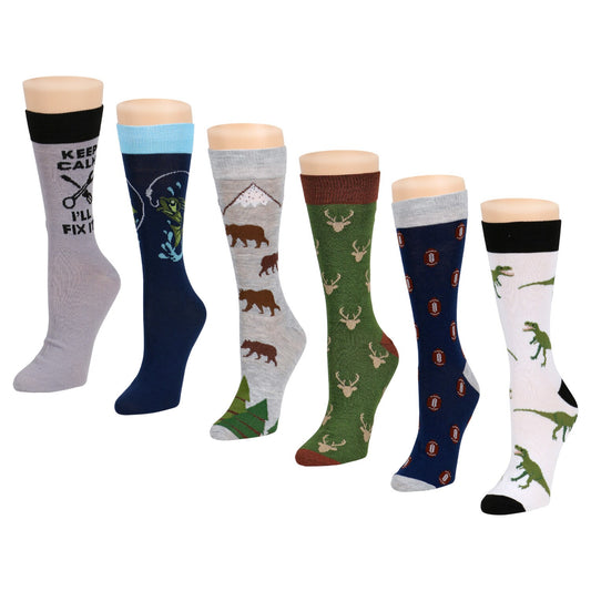 Juncture Men's Fun Dress Socks (Pack of 48)