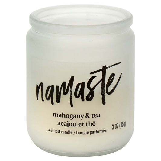 Namaste Mahogany and Tea Scented Aromatherapy Candles, 3 oz. (Pack of 12)