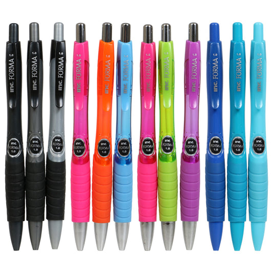 Inc. Forma Retractable Ballpoint Pens, 3-ct. Packs (Pack of 36)