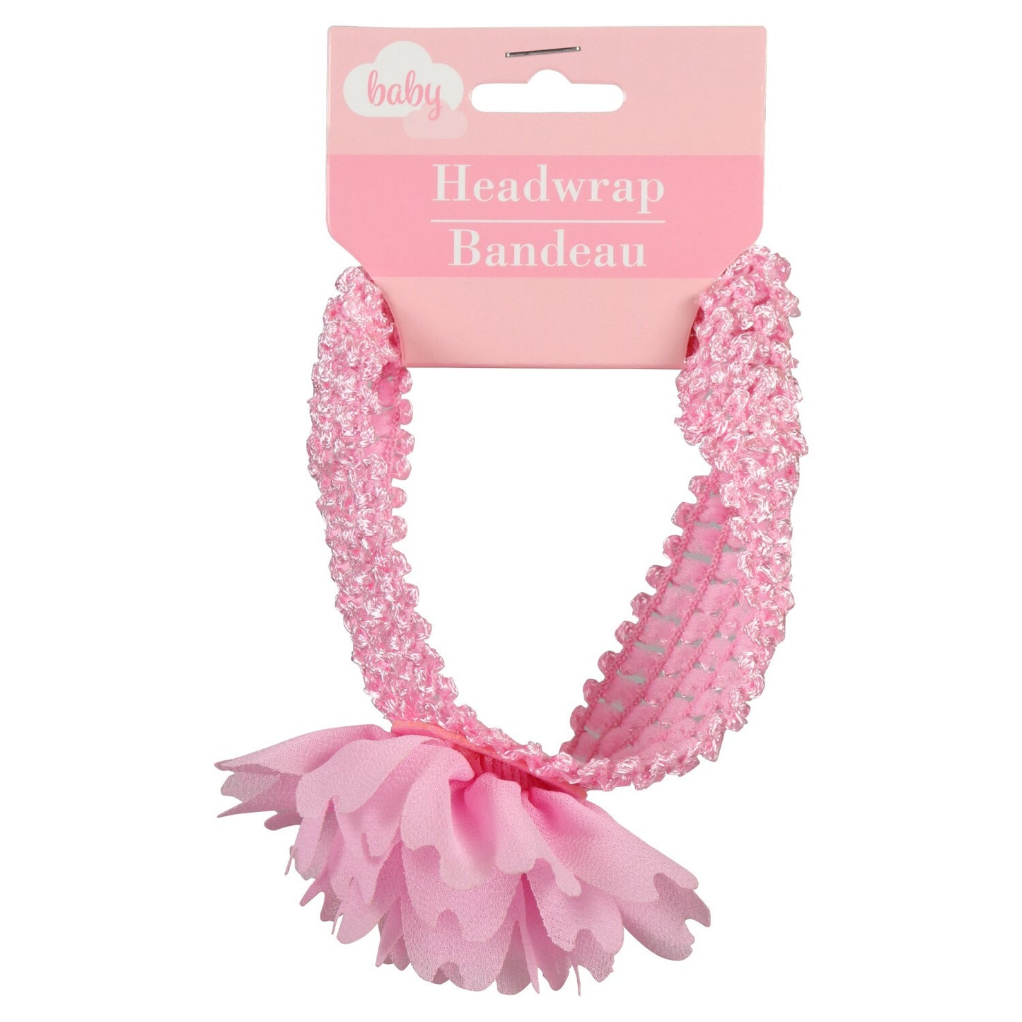 Baby Pink Flower Headwraps (Pack of 36)