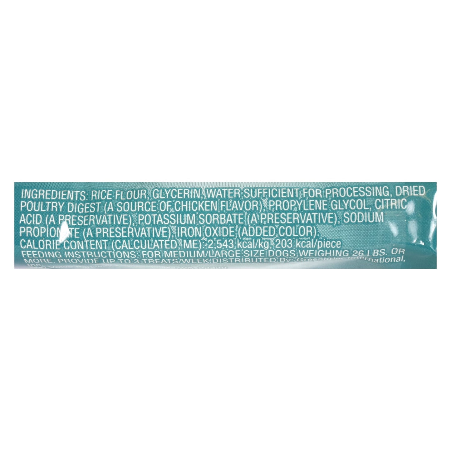 Greenbrier Kennel Club Chicken Flavored Filled Bones, 2.8 oz. (Pack of 15)