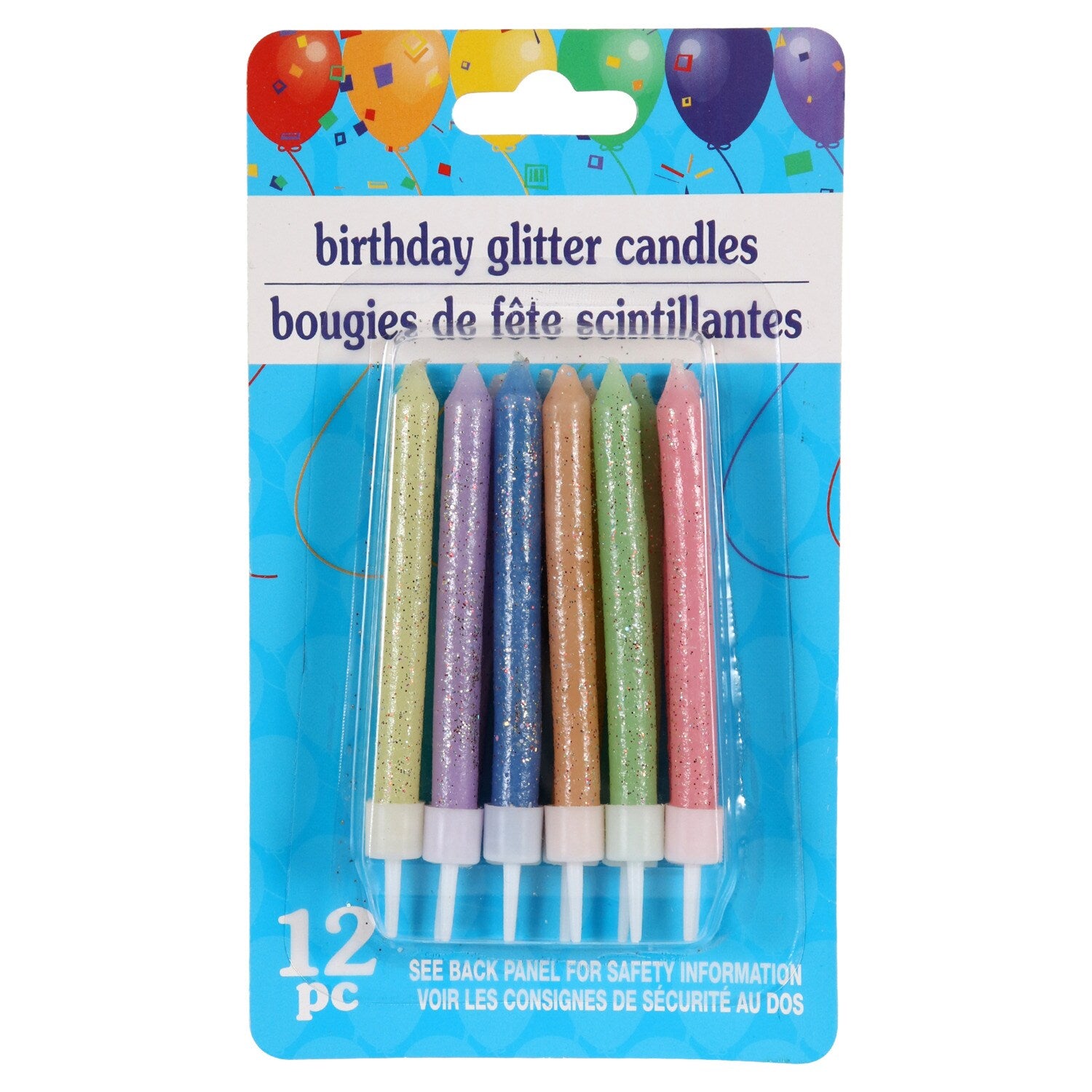 Colorful Glittery Birthday Candles, 10-ct. (Pack of 36)