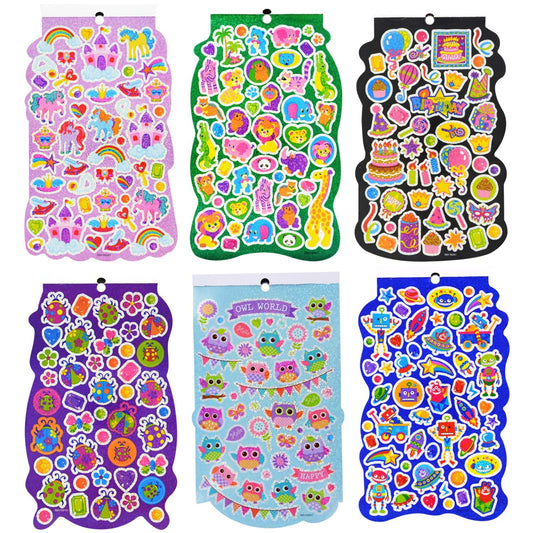 Assorted Sparkly Die Cut Sticker Books (Pack of 36)