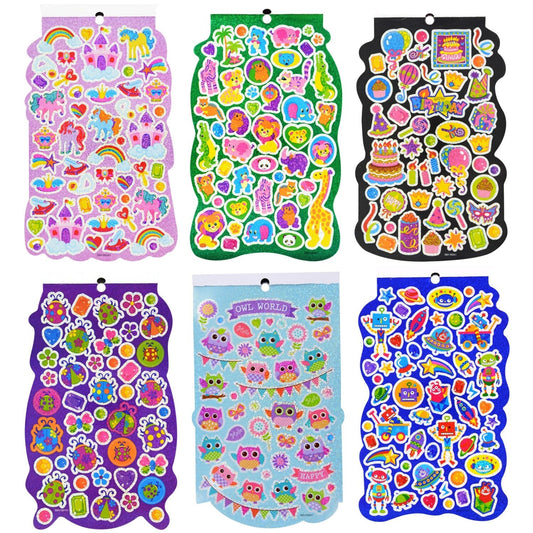 Assorted Sparkly Die Cut Sticker Books (Pack of 36)