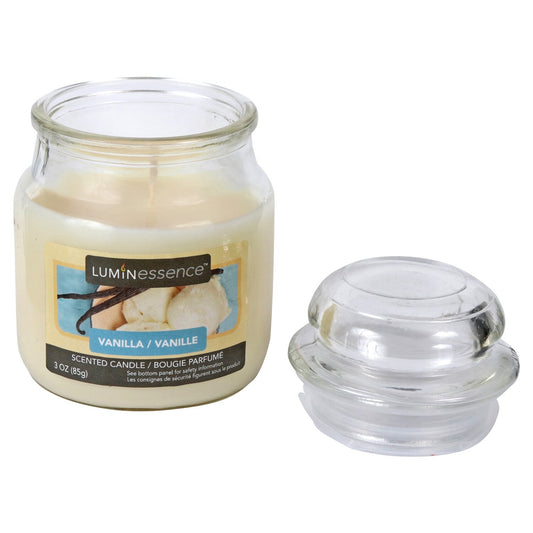 Luminessence Vanilla Scented Candle Jars, 3 oz. (Pack of 12)