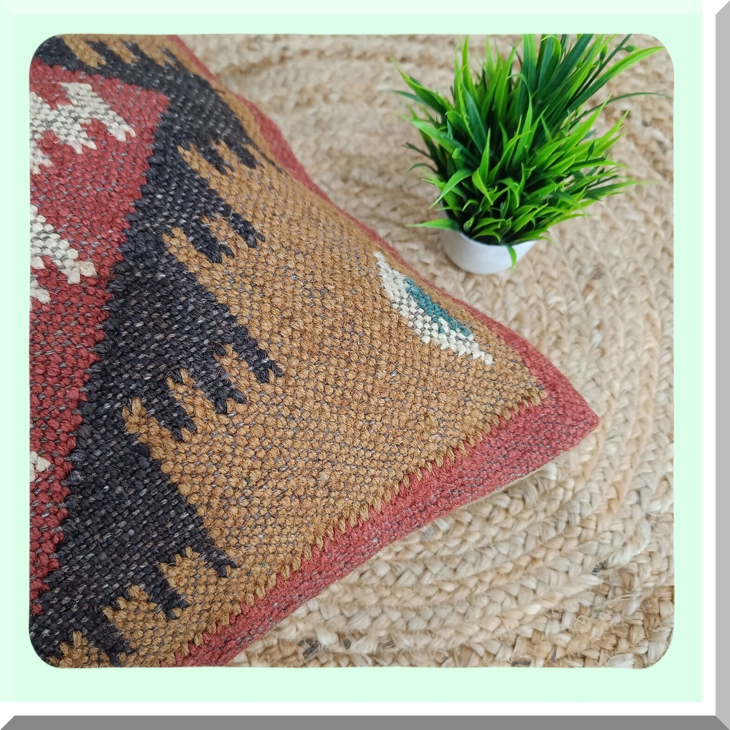 Luxury Geometric Farmhouse Cushion Cover - Decorative Kilim Throw Pillow Case for Home Decor - Beautiful Pattern 2 - Luxurious Designer