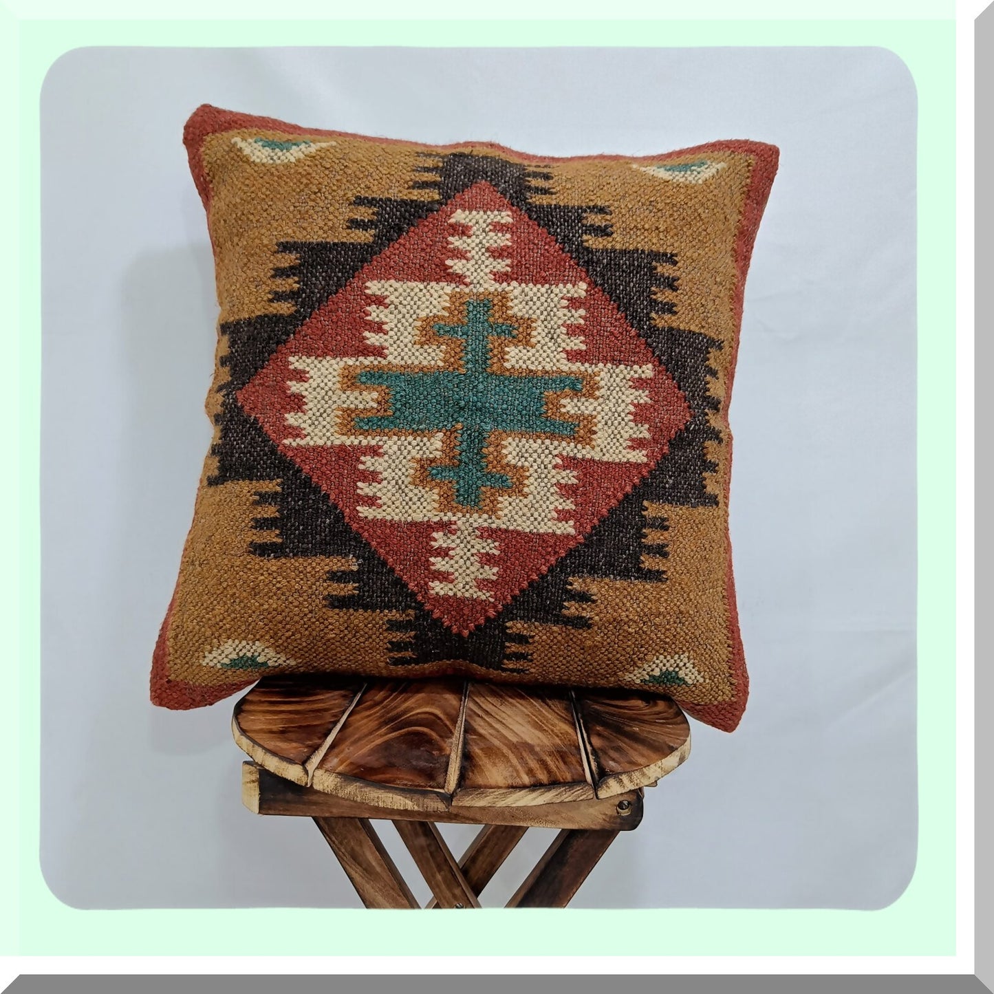 Luxury Geometric Farmhouse Cushion Cover - Decorative Kilim Throw Pillow Case for Home Decor - Beautiful Pattern 2 - Luxurious Designer