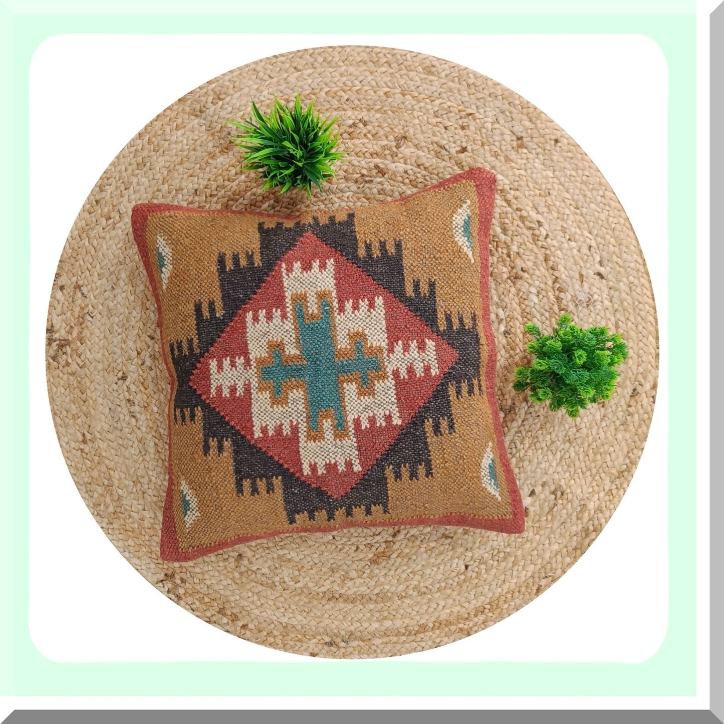 Luxury Geometric Farmhouse Cushion Cover - Decorative Kilim Throw Pillow Case for Home Decor - Beautiful Pattern 2 - Luxurious Designer