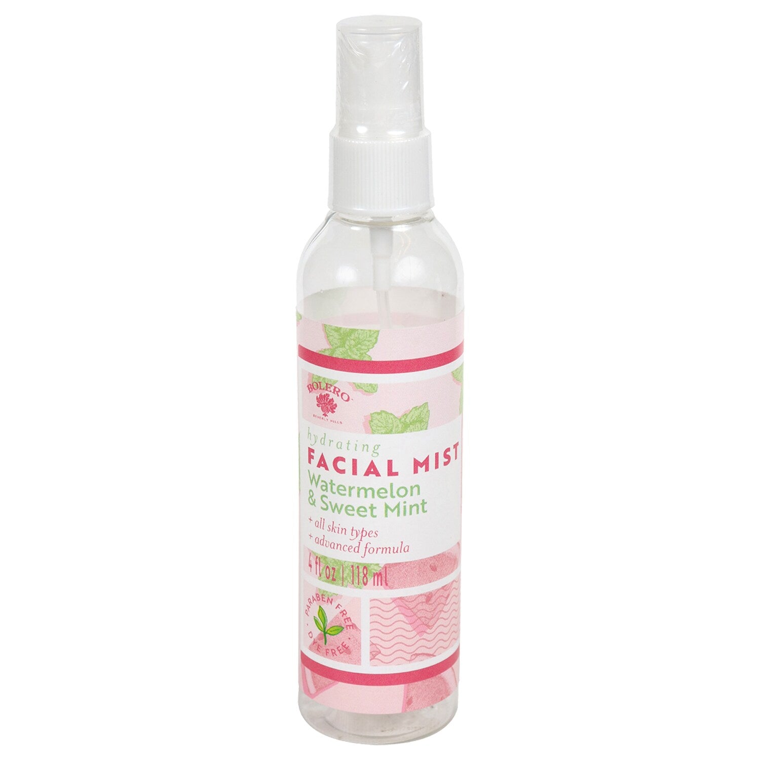 Bolero Beverly Hills Watermelon & Sweet Mint Scented Facial Mist, 4-oz. (Pack 36