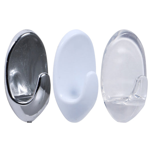 Self-Adhesive Plastic Hooks, 4-ct. Packs (Pack of 36)