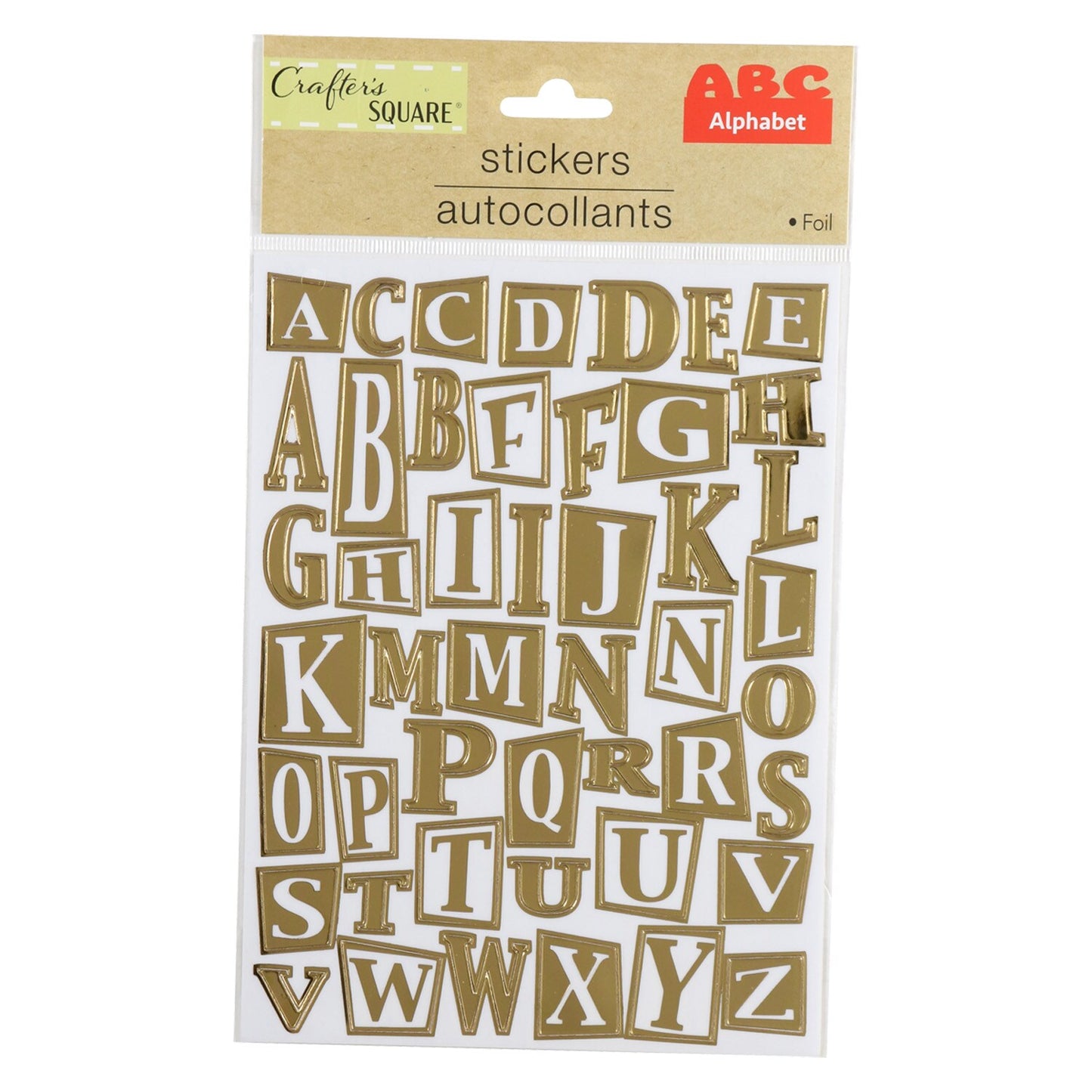 Crafter's Square Metallic Foil Alphabet Stickers (Pack of 36)